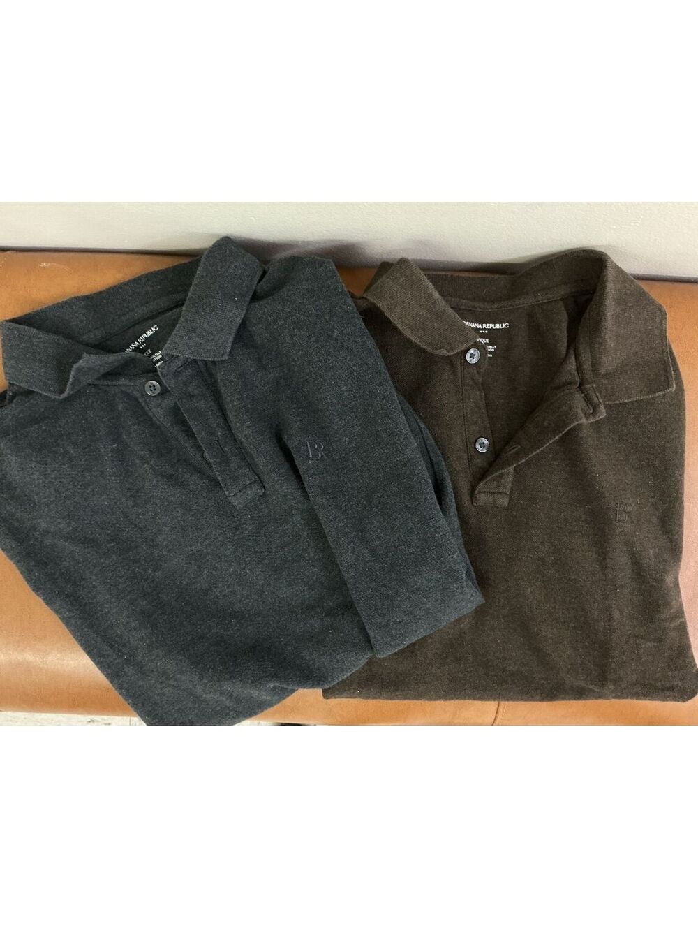 Bundle of 2 Banana Republic Men's Pique Polo Shirts